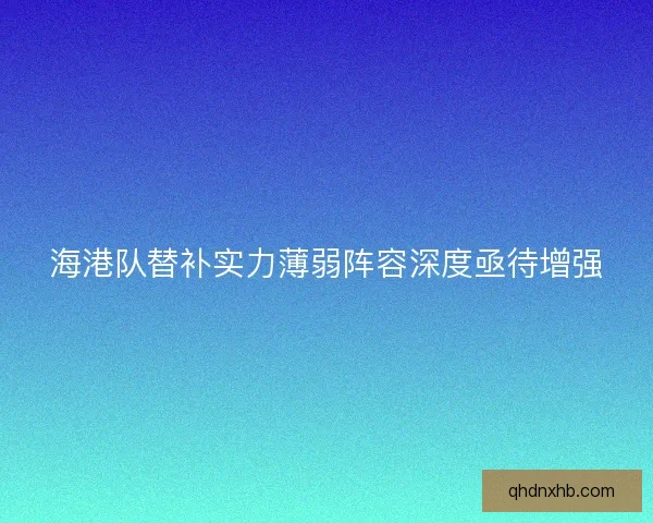 海港队替补实力薄弱阵容深度亟待增强